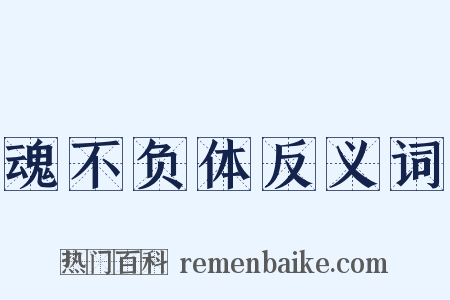 魂不负体反义词是什么意思的图片